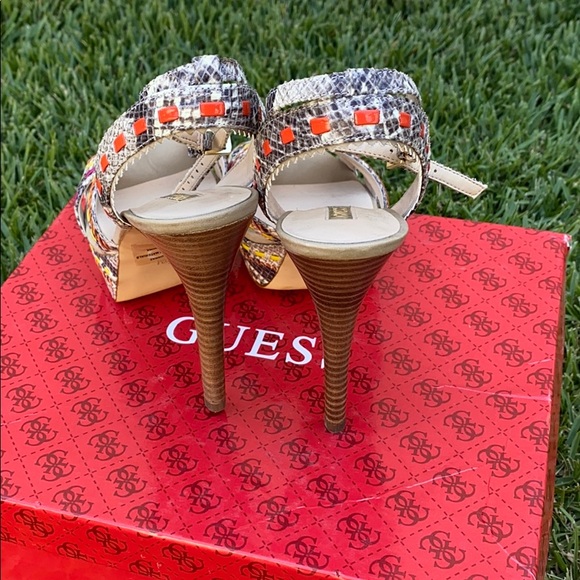 Guess Women's Strapped Platform High Heels - Picture 6 of 8